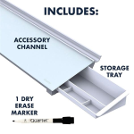 Quartet Glass Dry-Erase Desktop Computer Pad